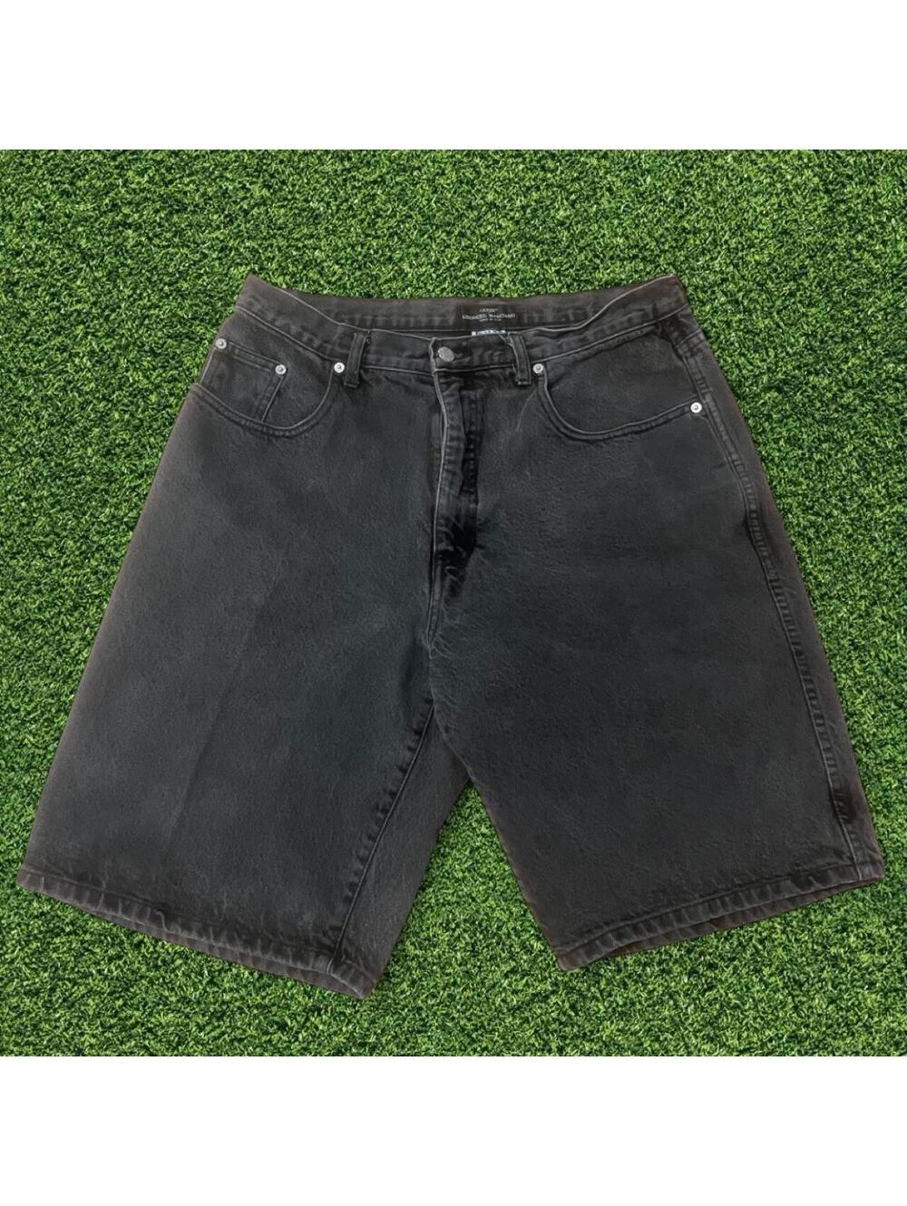 Vintage 90s Guess by George’s Marciano Black Denim Shorts – Size 34”